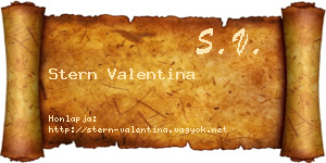 Stern Valentina névjegykártya